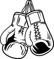 A sketchy icon of boxing gloves vector
