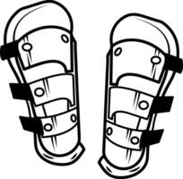 Shin guards icon in hand drawn style vector