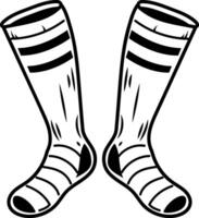 A sketchy style icon of soccer socks vector