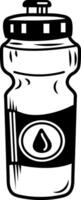 Water bottle icon in sketchy style vector