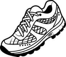Running shoe icon in hand drawn style vector