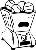 Ball machine icon in hand drawn style vector