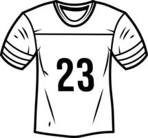 Sport jersey icon in hand drawn style vector