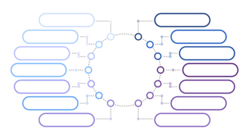 azul tom círculo infográfico com 14 passos, processo ou opções. apresentação deslizar modelo. png