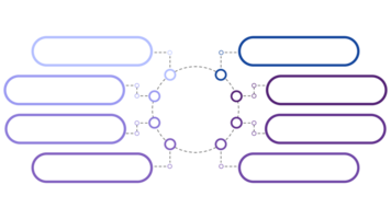 azul tom círculo infográfico com 8 passos, processo ou opções. apresentação deslizar modelo. png