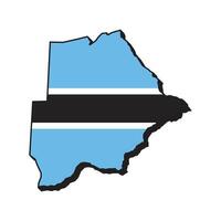 Botswana flag or map banner Botswana flag with white background illustration design Botswana independence day banner vector