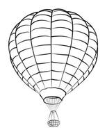 A sketch of the big flying hot air balloon. vector