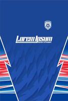 Abstract background for sports jersey pattern zig zag blue vector