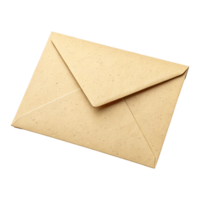 Vintage Kraft Paper Envelope with Textured Beige Design and Triangle Flap png