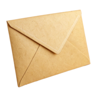 Kraft Paper Envelope Textured Surface Triangular Flap Minimalist Design png