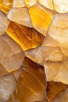 Abstract background of golden and translucent quartz texture photo