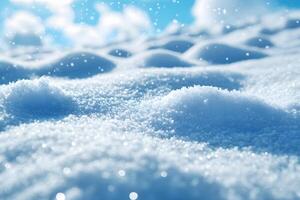 Peaceful Winter Snowfall Landscape and Sparkling Frost photo