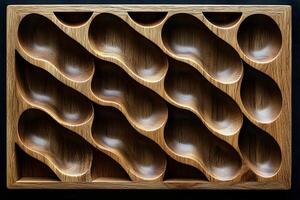 Wooden Abstract Art with Intricate Carved Patterns - Design for Modern Decor and Print photo