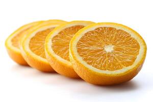 Fresh Citrus Delight Sliced Oranges Displayed in Sequence for Healthy Living Concepts photo