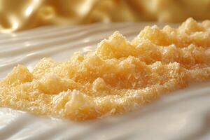 Luxurious Golden Fabric Texture for Elegant Design and Decor photo