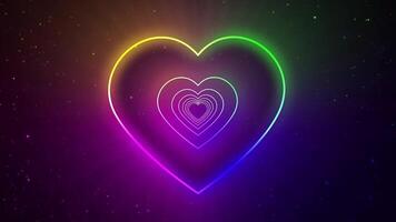 Gradient Color Heart Tunnel video