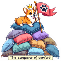 Corgi Conqueror Of Comfort png