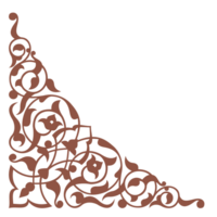 Islamic frame border on corner of Arabic ornament frame. Suitable for use as frame borders, calligraphy, certificates, etc png