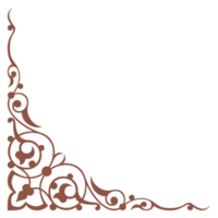 Islamic frame corner border template, Arabic ornament. Suitable for use as frame borders, calligraphy, certificates png