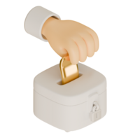 Zakat 3D Render Design Element Isometric View png