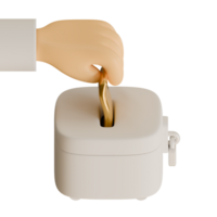 Zakat 3D Render Design Element Top View png