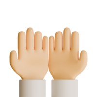 Pray Hand 3D Render Design Element Front View png