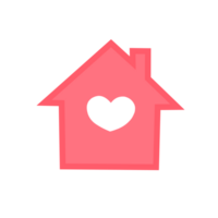 a house with a heart in the middle on a transparent background png