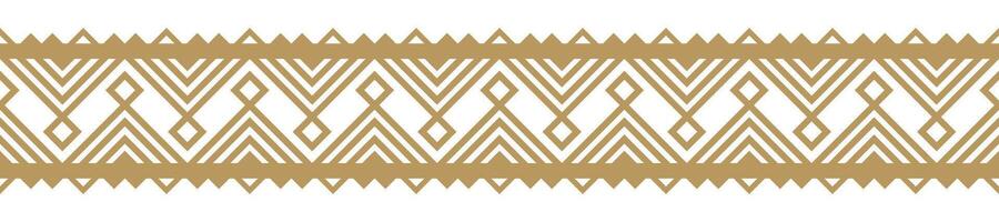 Ethnic border pattern inspired by Oriental art, blending traditional motif with modern simplicity. Ideal for fashion design, carpet, and home decor accent. vector