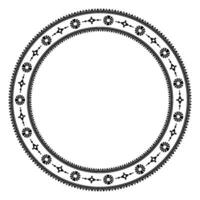 Ornamental Arabic Circle Border and Frame with Elegant and Intricate Pattern. vector