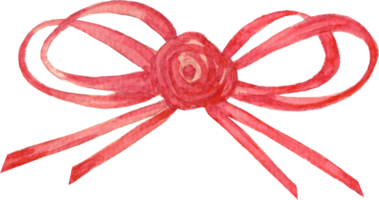 Red Rose Ribbon with Petals Watercolor Hand Drawing and Hand Painted Art png