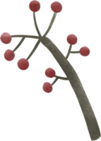 a tree with red berries on it png