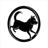 Shiba Inu jumping . vector