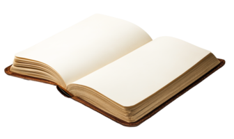 A Minimal Open Notebook with White Sheets png