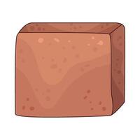Illustration of clay block vector