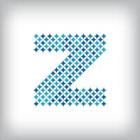 Modern star letter Z logo. All numbers are in line strip form. vector