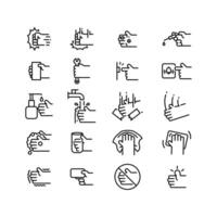 Hand icons in various gestures and activities vector