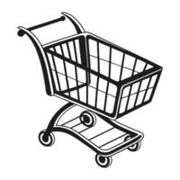 Shopping Cart Icon. Line Style vector
