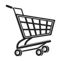 Simple Shopping Cart Icon Vecto Graphic vector