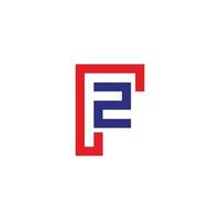 letter r2 colorful simple lines linked logo vector