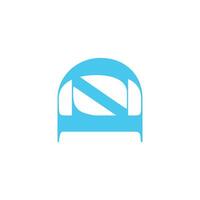 letter n abstract unique dn simple logo vector
