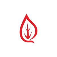simple flame match red simple logo vector