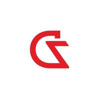 letters cz simple linked geometric line logo vector