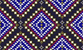 pattern geometric designs with red,blue ,white and yellow on dark blue background , design for fabric or various pattern printing works. vector