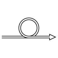 Continuous improvement loop with arrow, circle arrow process workflow development vector