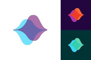 Sound wave logo soundwave abstract curve shape music frequency . vector