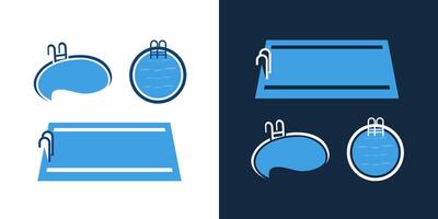 Swimming pool icon flat shape graphic design isolated vector
