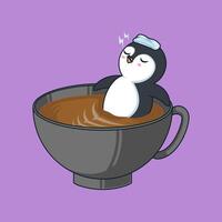 Penguin relaxation with coffee vector