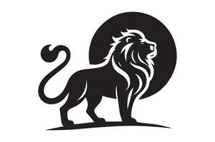 Lion illustration, simple Art style vector
