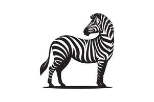 Zebra Silhouette Illustration, simple art style for free eps download vector