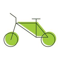 linear illustration of an eco bike icon on a white background. vector